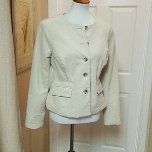 Isaac Mizrahi,Sale😁NWT, L, crm corduroy blazer